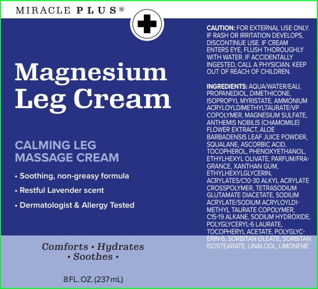 Miracle Plus Magnesium Cream for Leg Relief | Calming Leg Lotion