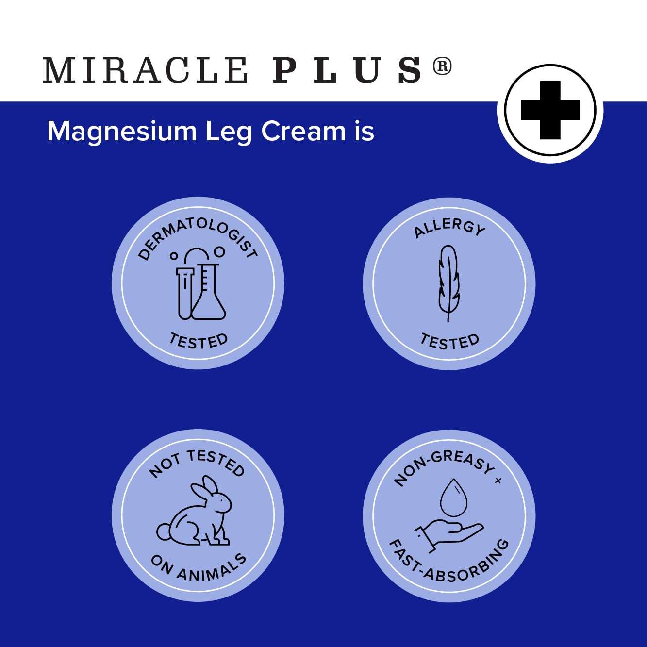 Miracle Plus Magnesium Cream for Leg Relief | Calming Leg Lotion