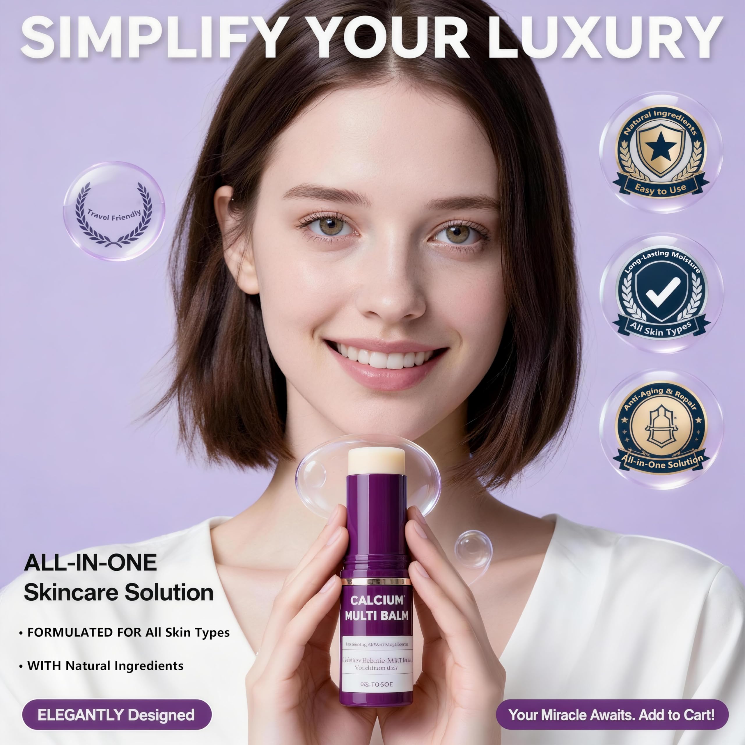 Miracle TQ Calcium Multi Balm - All-in-One Hydration & Anti-Aging Stick