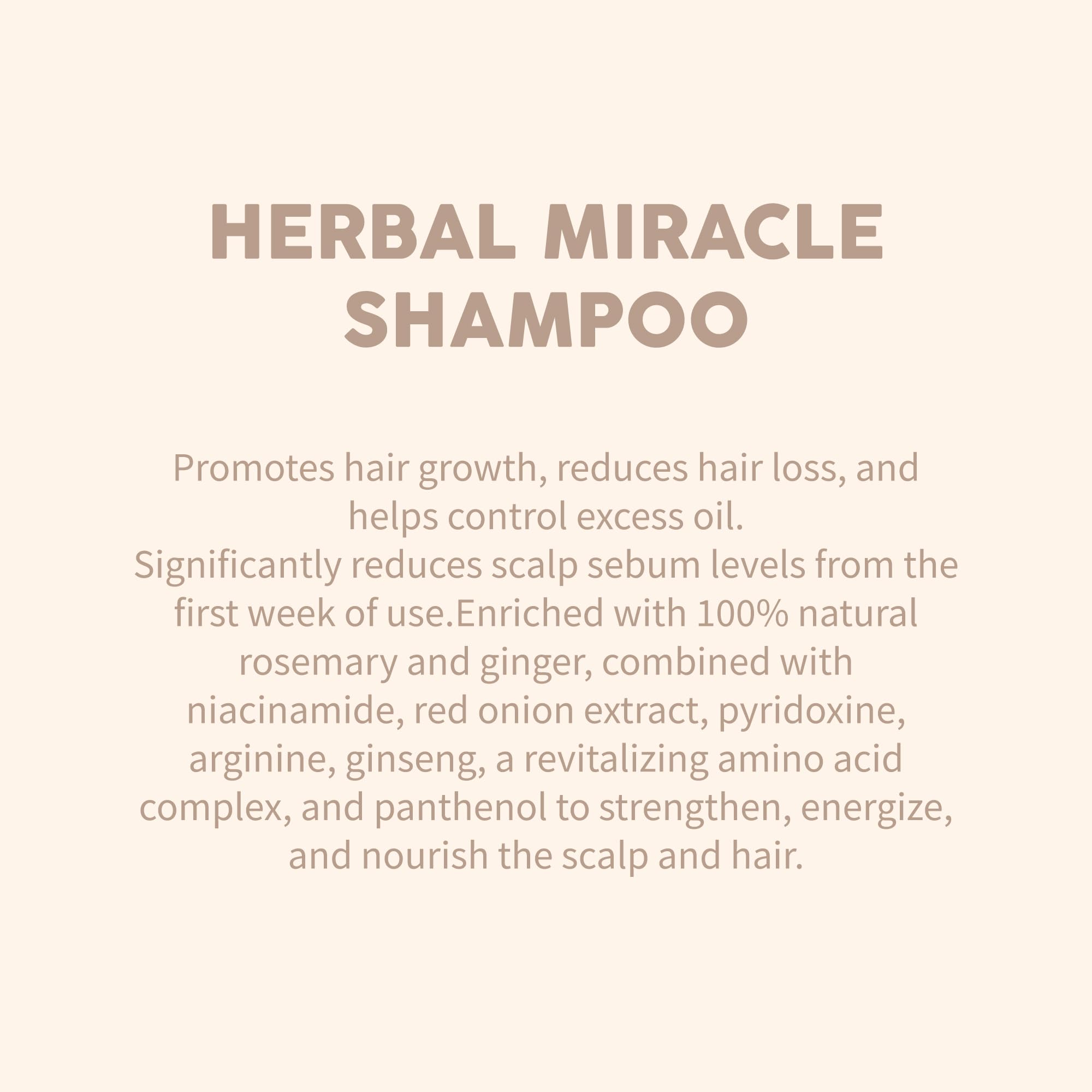 Miracles By Milagros Herbal Miracle Rosemary Shampoo – Salt-Free, Oil Control for Oily Hair