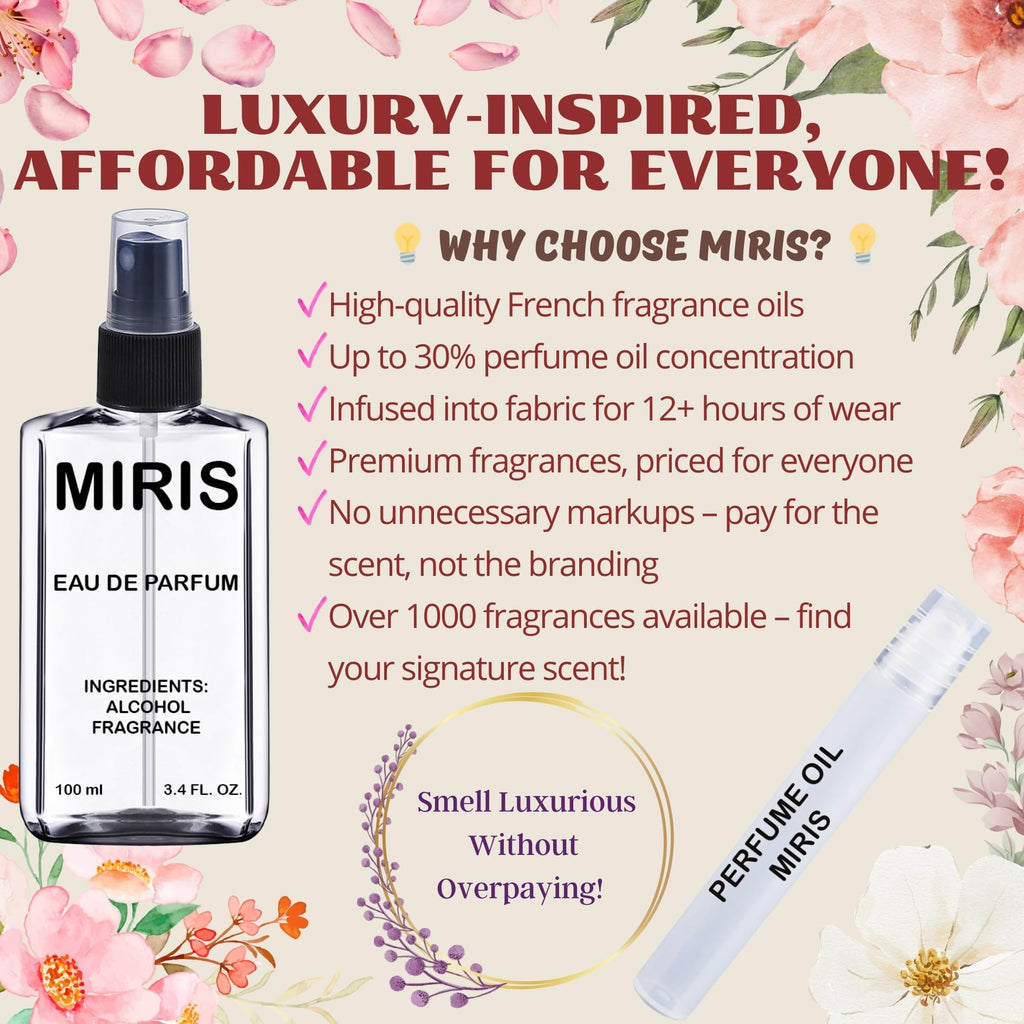 MIRIS No. 35475, Inspired by Silve Mounta Wate – Unisex Gourmet Eau de Parfum, 3.4 Fl Oz / 100 ml