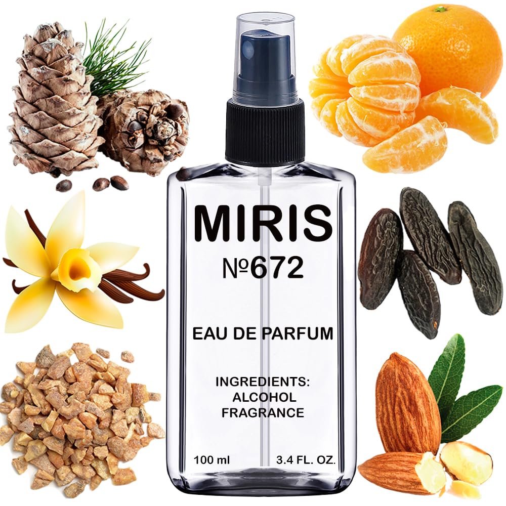 MIRIS No. 672 – Give Pi-Inspired Long-Lasting Men’s Eau de Parfum, 3.4 Fl Oz / 100 ml