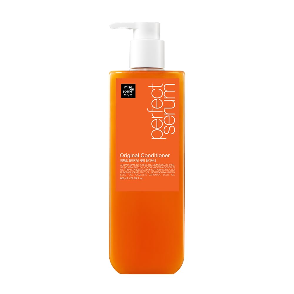 Mise En Scene Perfect Serum Original Conditioner for Damaged Hair – Argan Oil & Jojoba, 22.99 fl oz