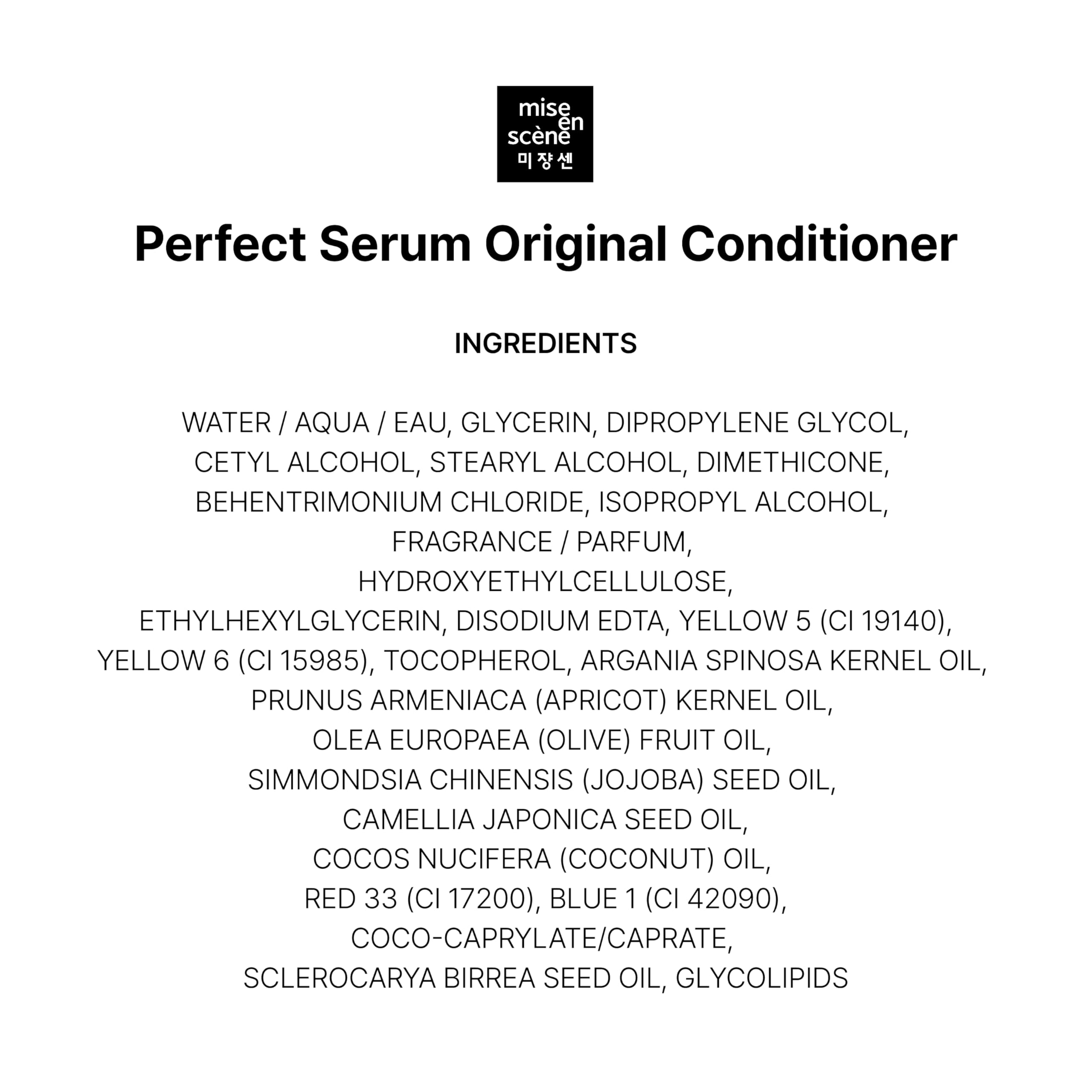 Mise En Scene Perfect Serum Original Conditioner for Damaged Hair – Argan Oil & Jojoba, 22.99 fl oz