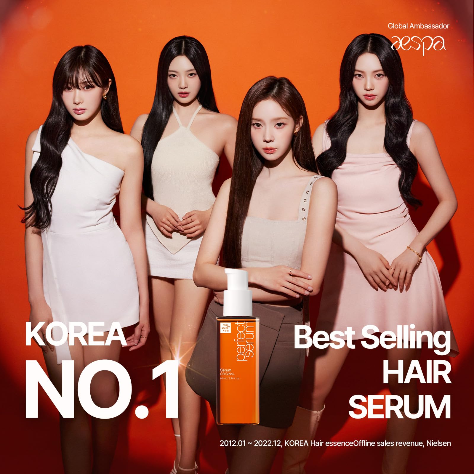 Mise En Scene Perfect Serum Original | Heat Protectant Hair Oil with Argan | Frizz Control & Shine | 2.7 fl oz