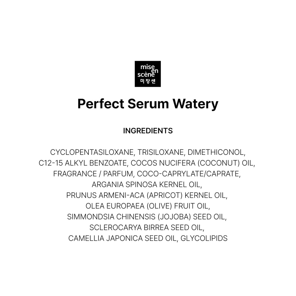 Mise En Scene Perfect Serum Watery – Lightweight Hair Oil for Fine, Low Porosity Hair | Citrus Scent | 2.70 fl oz