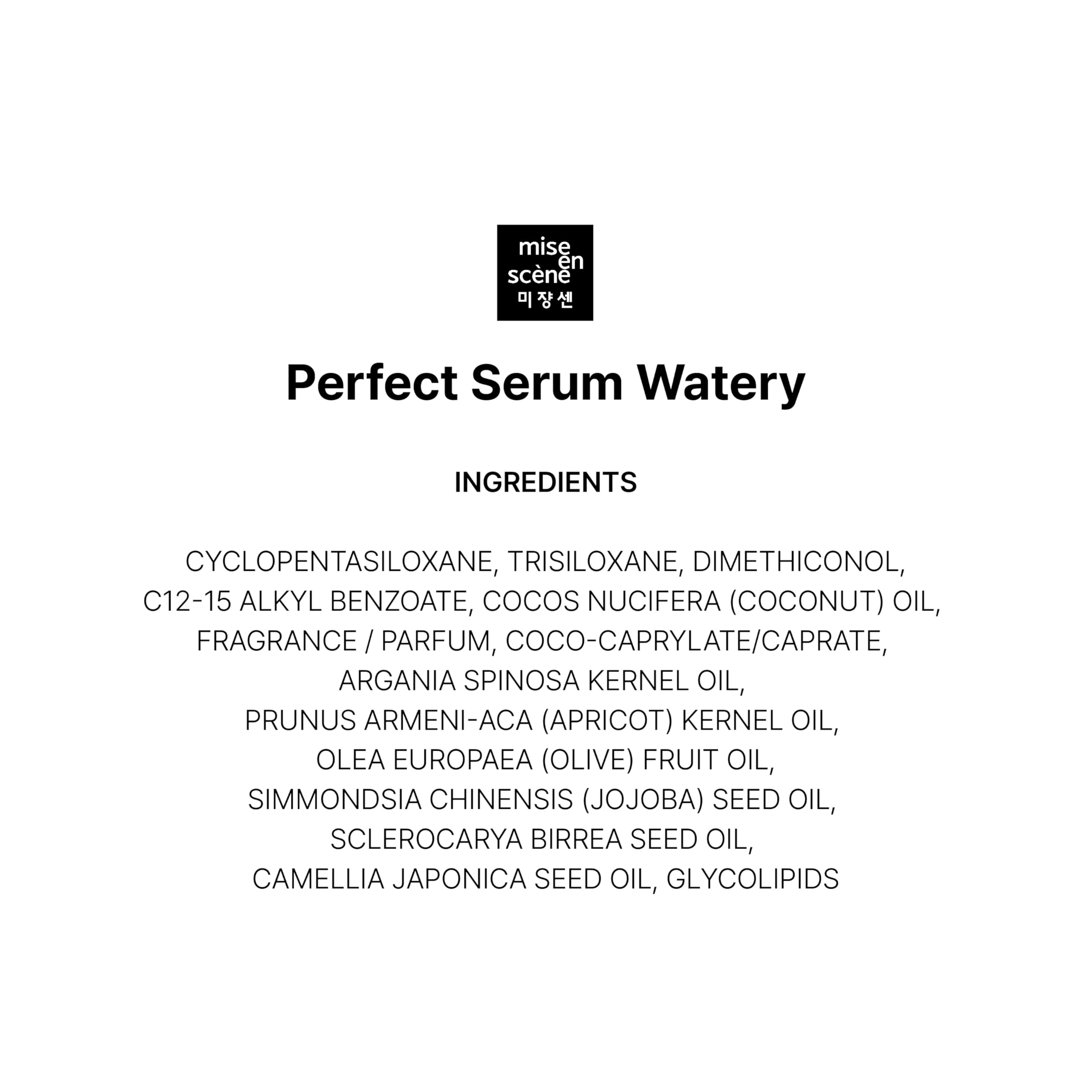 Mise En Scene Perfect Serum Watery – Lightweight Hair Oil for Fine, Low Porosity Hair | Citrus Scent | 2.70 fl oz