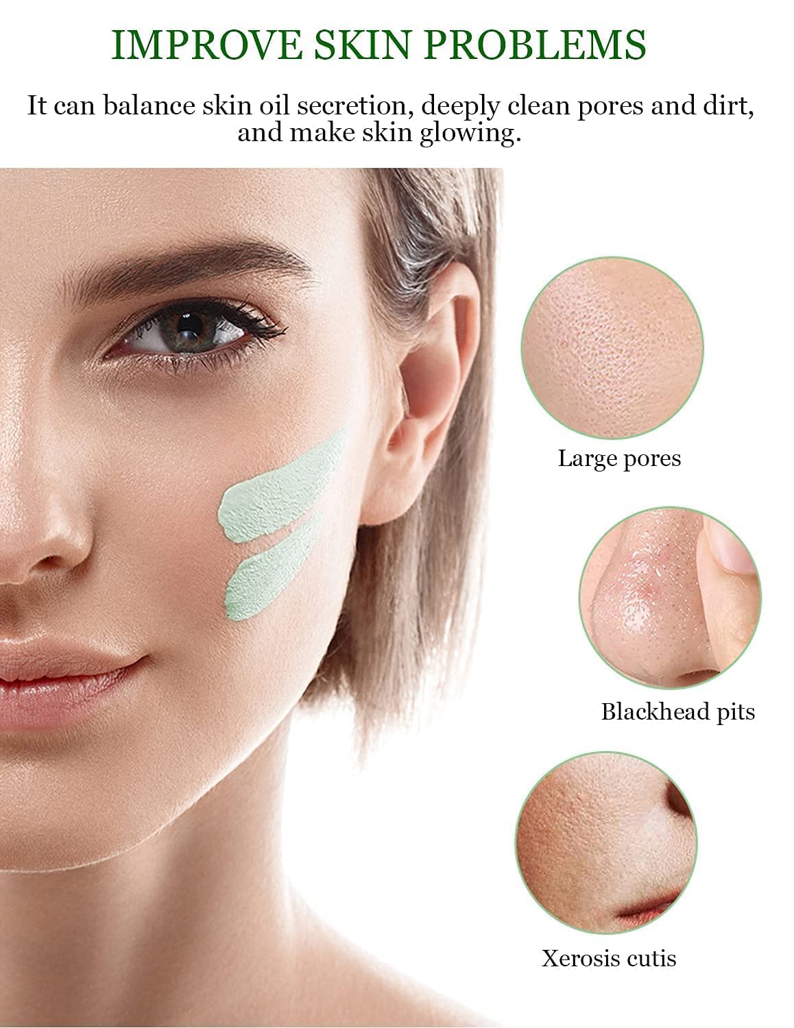 MISEDI 2 Pcs Green Tea Mask Stick for Face – Pore Cleansing & Hydration