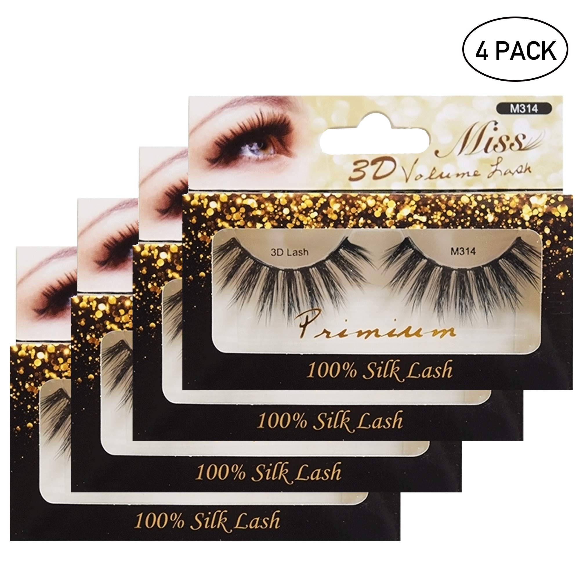 Miss Lashes 3D Volume Tapered False Eyelash Extension - 4 Pack