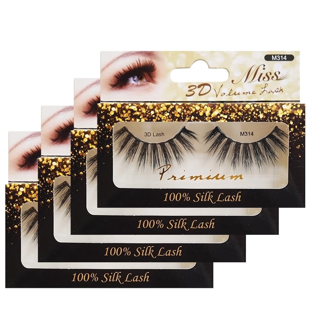 Miss Lashes 3D Volume Tapered False Eyelash Extension - 4 Pack