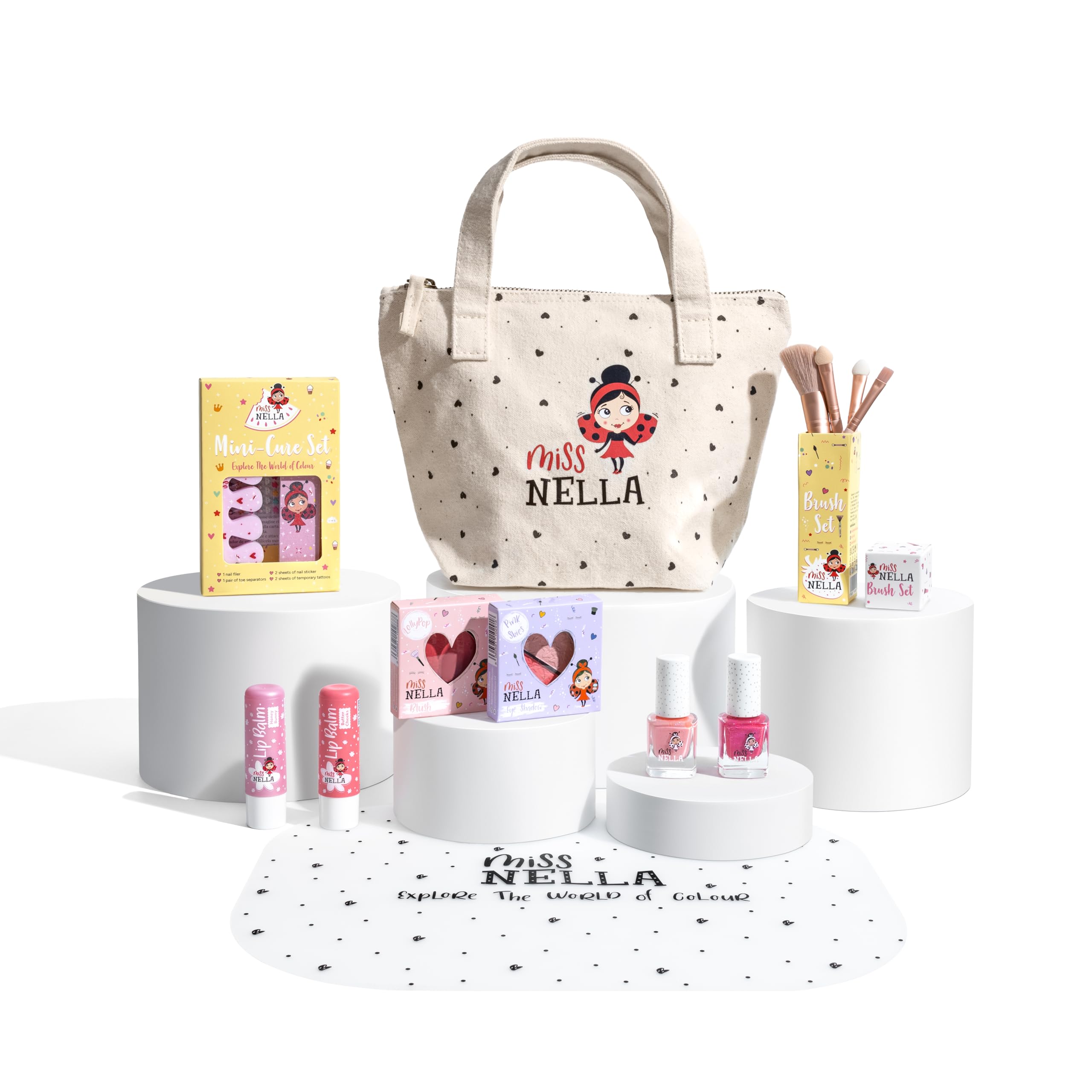 Miss Nella Special Edition Bag of Wonder – Hypoallergenic Kids Makeup & Nail Polish Set