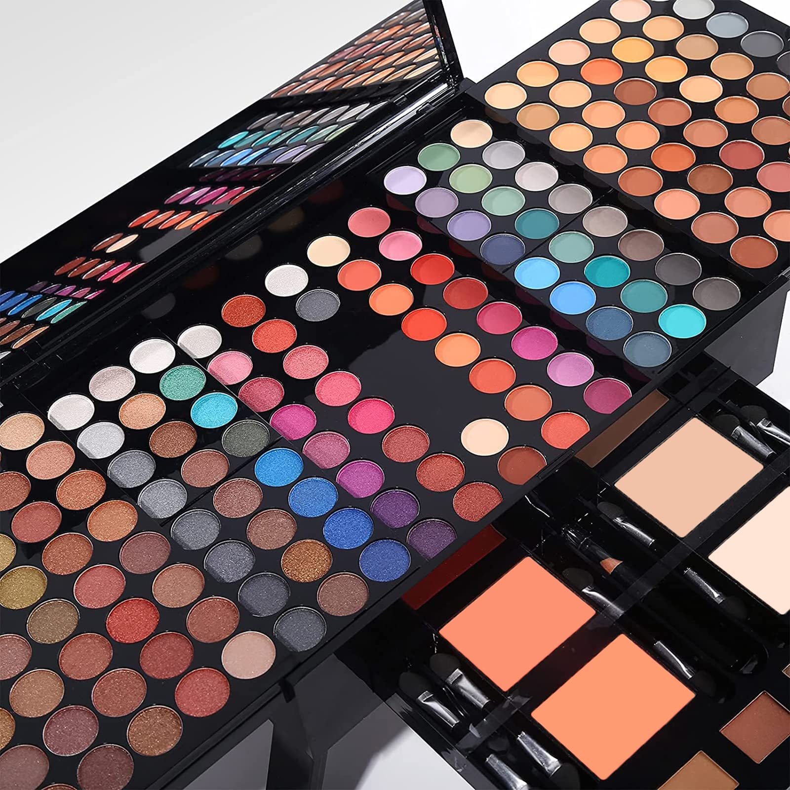 Miss Rose 190 Colors Cosmetic Make up Piano Box Set – All-in-1 Makeup Gift Set (Color A)