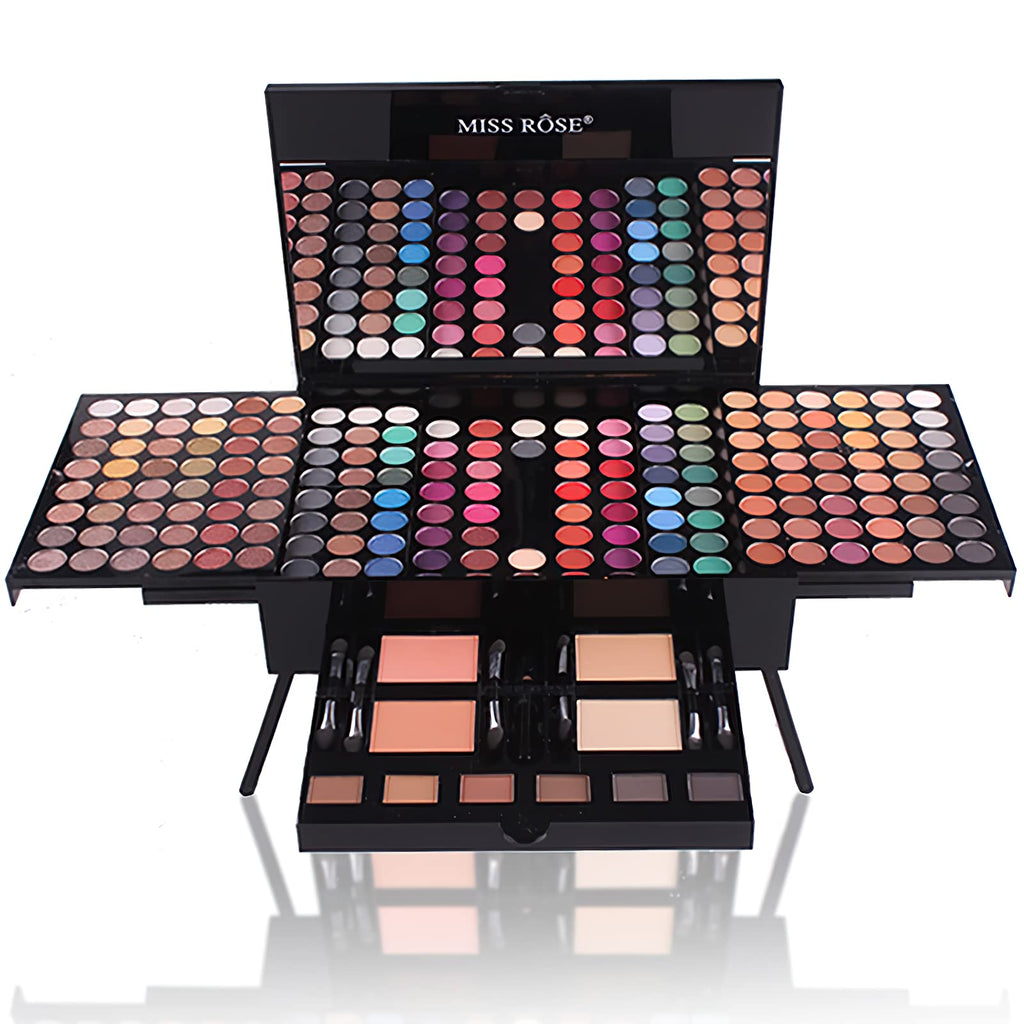 Miss Rose 190 Colors Cosmetic Make up Piano Box Set – All-in-1 Makeup Gift Set (Color A)
