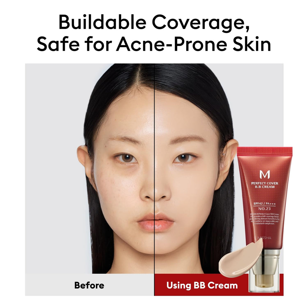 MISSHA BB Essentials Kit – M Perfect Cover BB Cream No.23 Natural Beige SPF 42 PA+++ + M BB Boomer