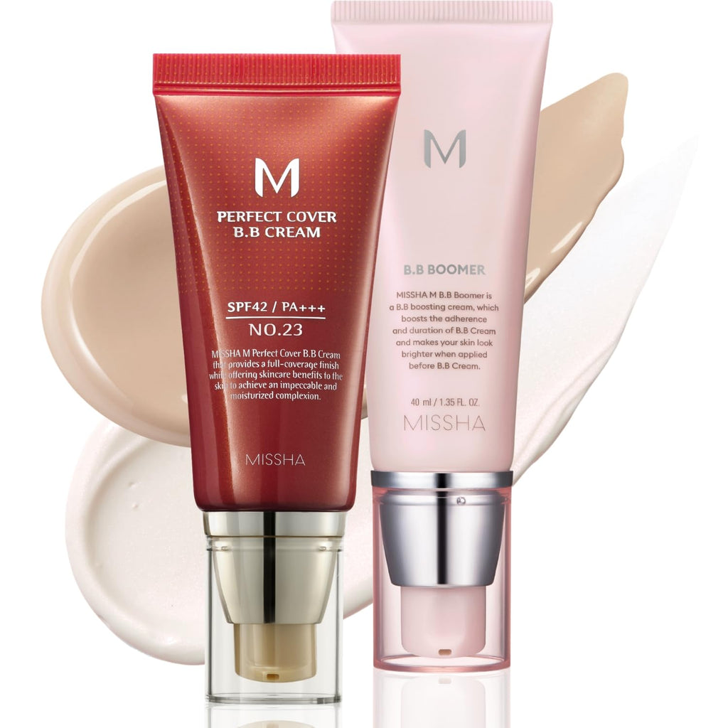 MISSHA BB Essentials Kit – M Perfect Cover BB Cream No.23 Natural Beige SPF 42 PA+++ + M BB Boomer