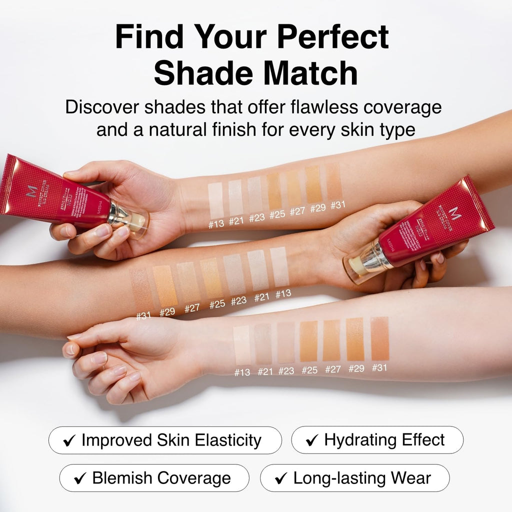 MISSHA BB Essentials Kit — M Perfect Cover BB Cream No.21 Light Beige + M BB Boomer Primer (SPF 42 PA+++)