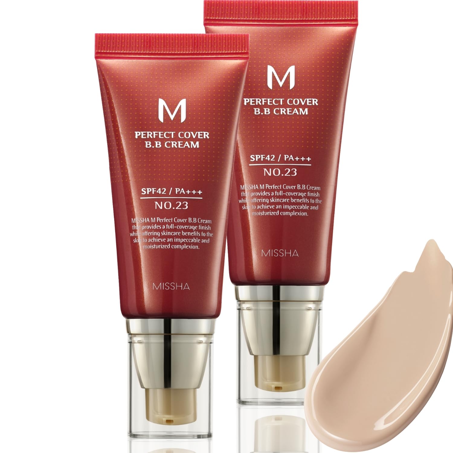 MISSHA M Perfect Cover BB Cream No.23 Natural Beige Dual Pack – Light/Medium, Cool/Neutral SPF 42 PA+++