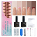 Misssix French Tip Press On Nails – 160Pcs Short Square Gel Tips Starter Kit