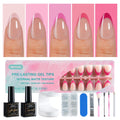 Misssix French Tip Press On Nails – 150 Pcs Short Almond Soft Gel Tips Starter Kit