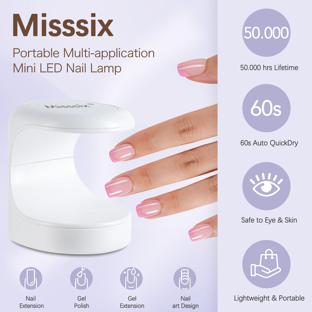 Misssix French Tip Press On Nails – 150Pcs Short Square Gel Tips Starter Kit