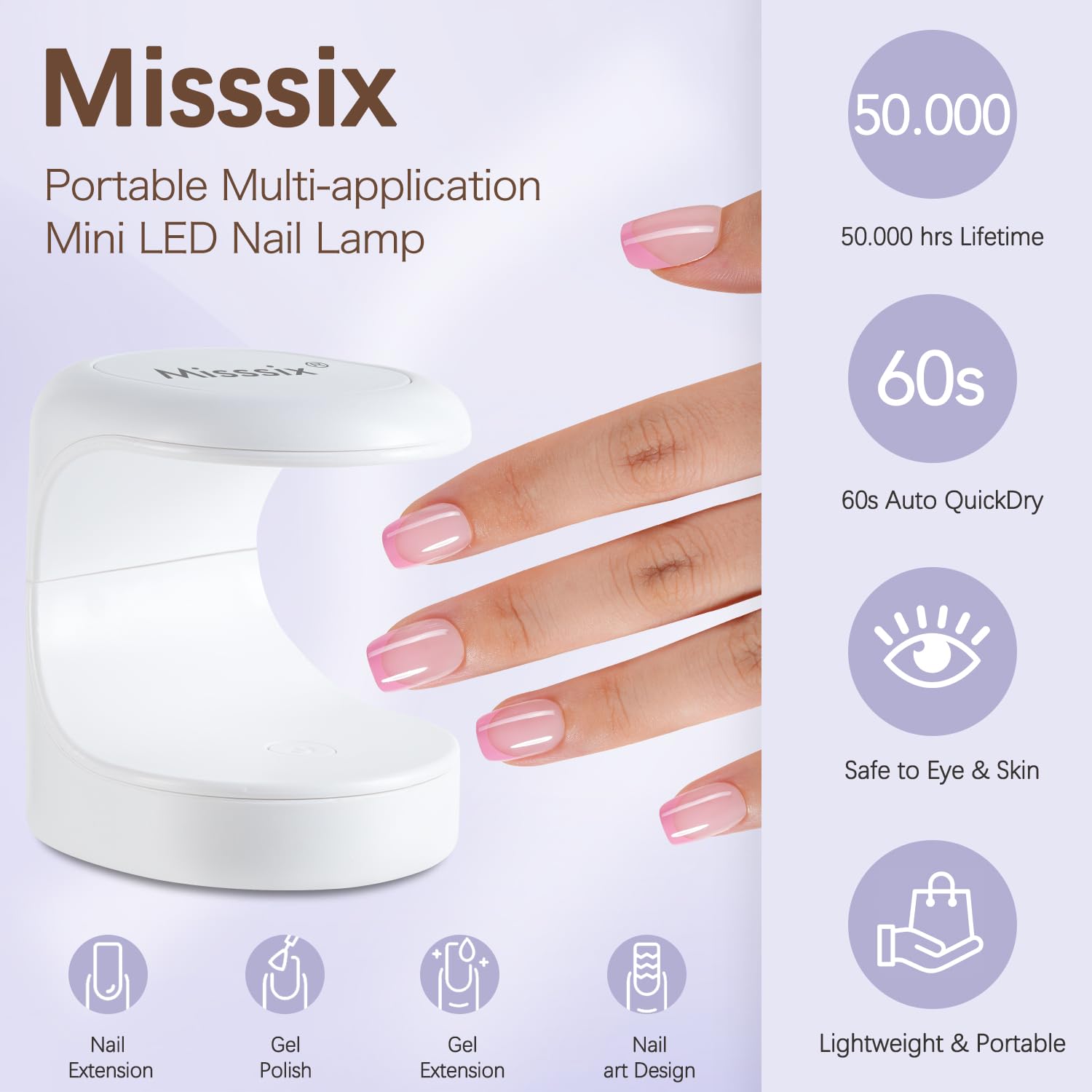 Misssix French Tip Press On Nails – 150Pcs Short Square Gel Tips Starter Kit