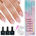 Misssix French Tip Press On Nails – 160Pcs Pink Gel Tips, 16 Sizes