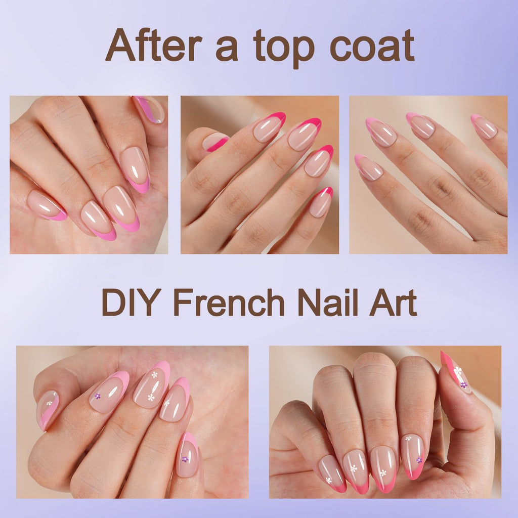 Misssix French Tip Press On Nails – 150 Pcs Short Almond Soft Gel Tips Starter Kit