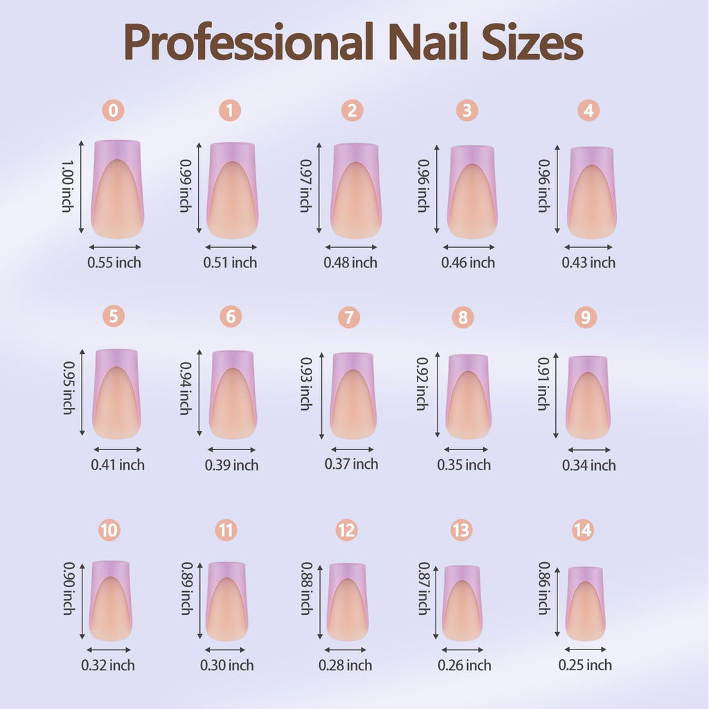 Misssix XBASICTIPS French Tip Press On Nails – 300Pcs Soft Gel Tips, 15 Sizes, No Filing Needed