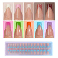 Misssix XBASICTIPS French Tip Press On Nails – 300Pcs Soft Gel Tips, 15 Sizes, No Filing Needed