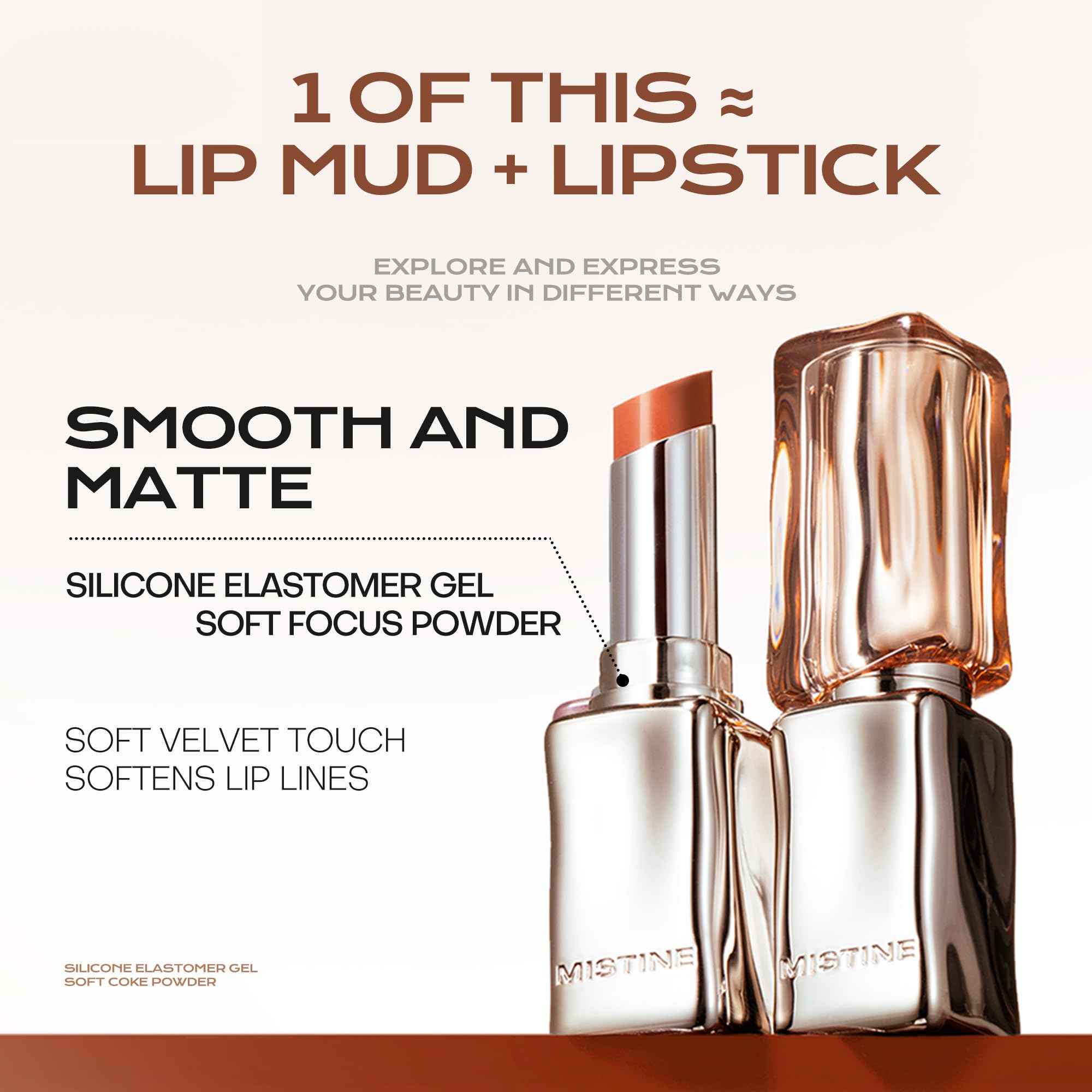 Mistine Lipstick Thai Latte – Sheer Creamy Rouge, Velvet Matte Finish (3.5g)