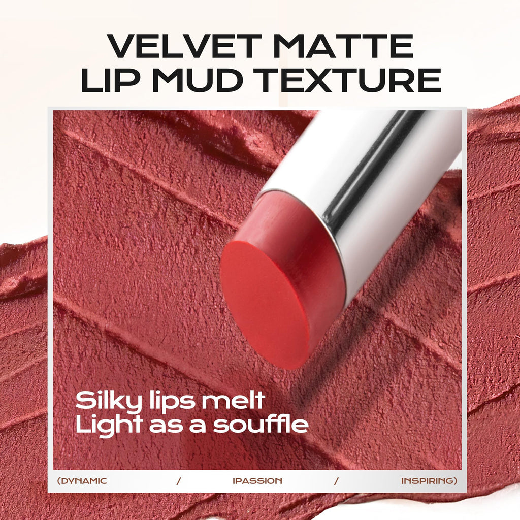 Mistine Lipstick Thai Latte – Sheer Creamy Rouge, Velvet Matte Finish (3.5g)