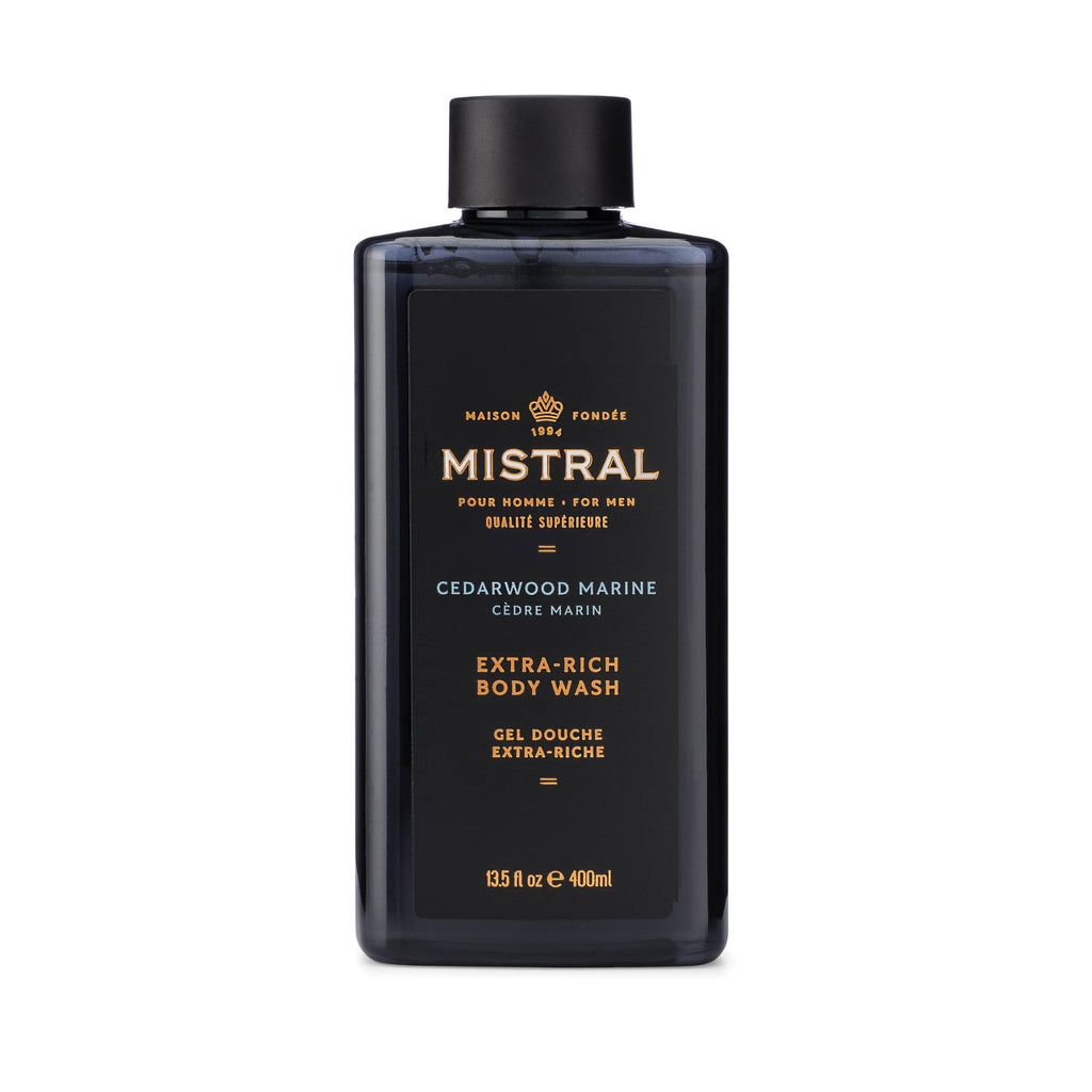 Mistral Cedarwood Marine 2-in-1 Body Wash & Shampoo for Men | Made in France