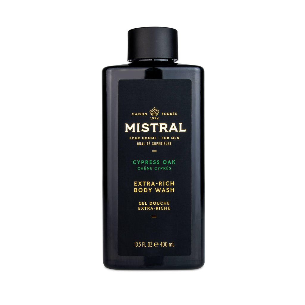 Mistral Cypress Oak 2-in-1 Body Wash & Shampoo for Men – Made in France | SLS & Paraben Free