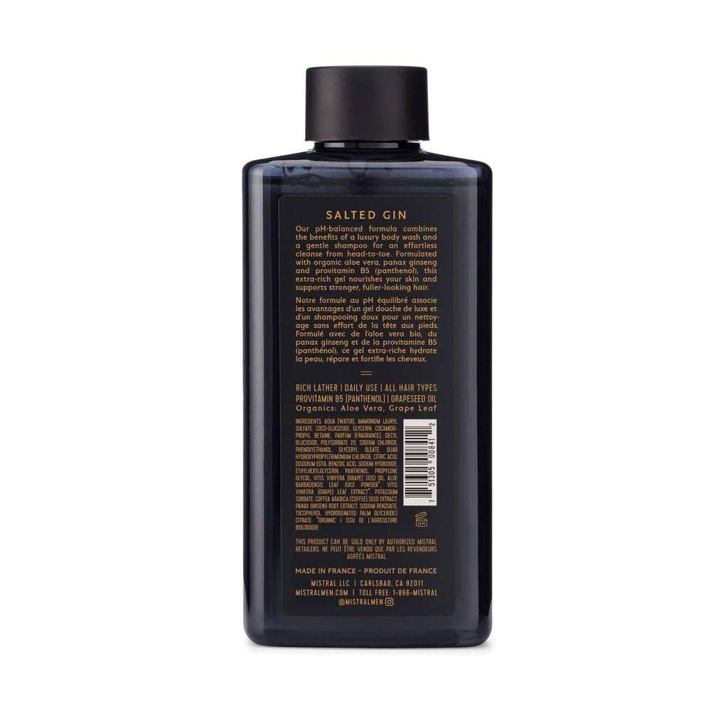 Mistral Salted Gin 2-in-1 Body Wash & Shampoo – Made in France