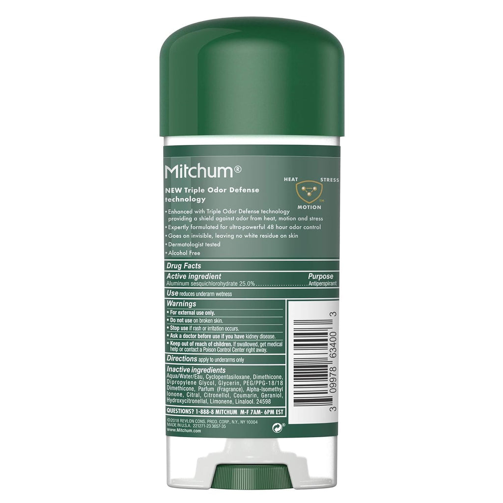 Mitchum Advanced Gel Anti-Perspirant & Deodorant Mountain Air – 3.4 oz (Pack of 3)