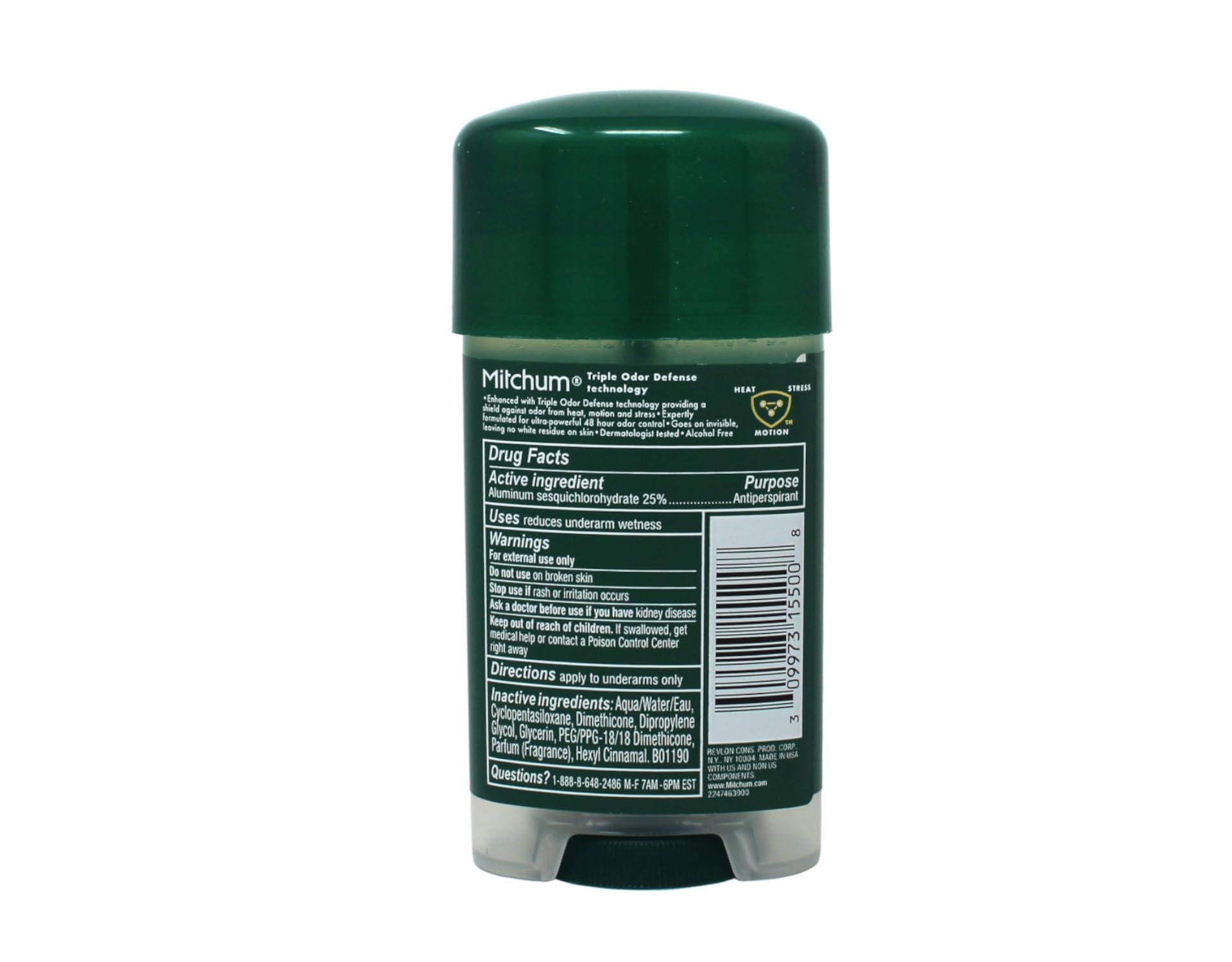 Mitchum Clear Gel Unscented Anti-Perspirant & Deodorant for Men - 2.25 oz (3 Pack)