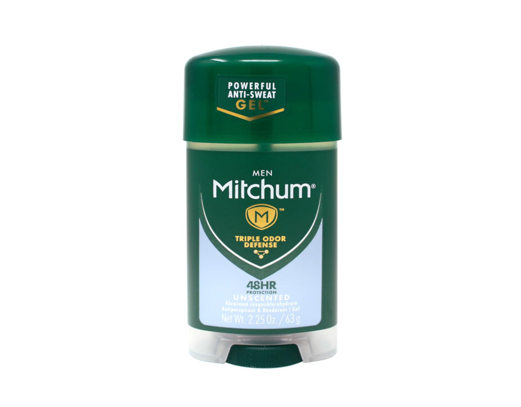 Mitchum Clear Gel Unscented Anti-Perspirant & Deodorant for Men - 2.25 oz (3 Pack)