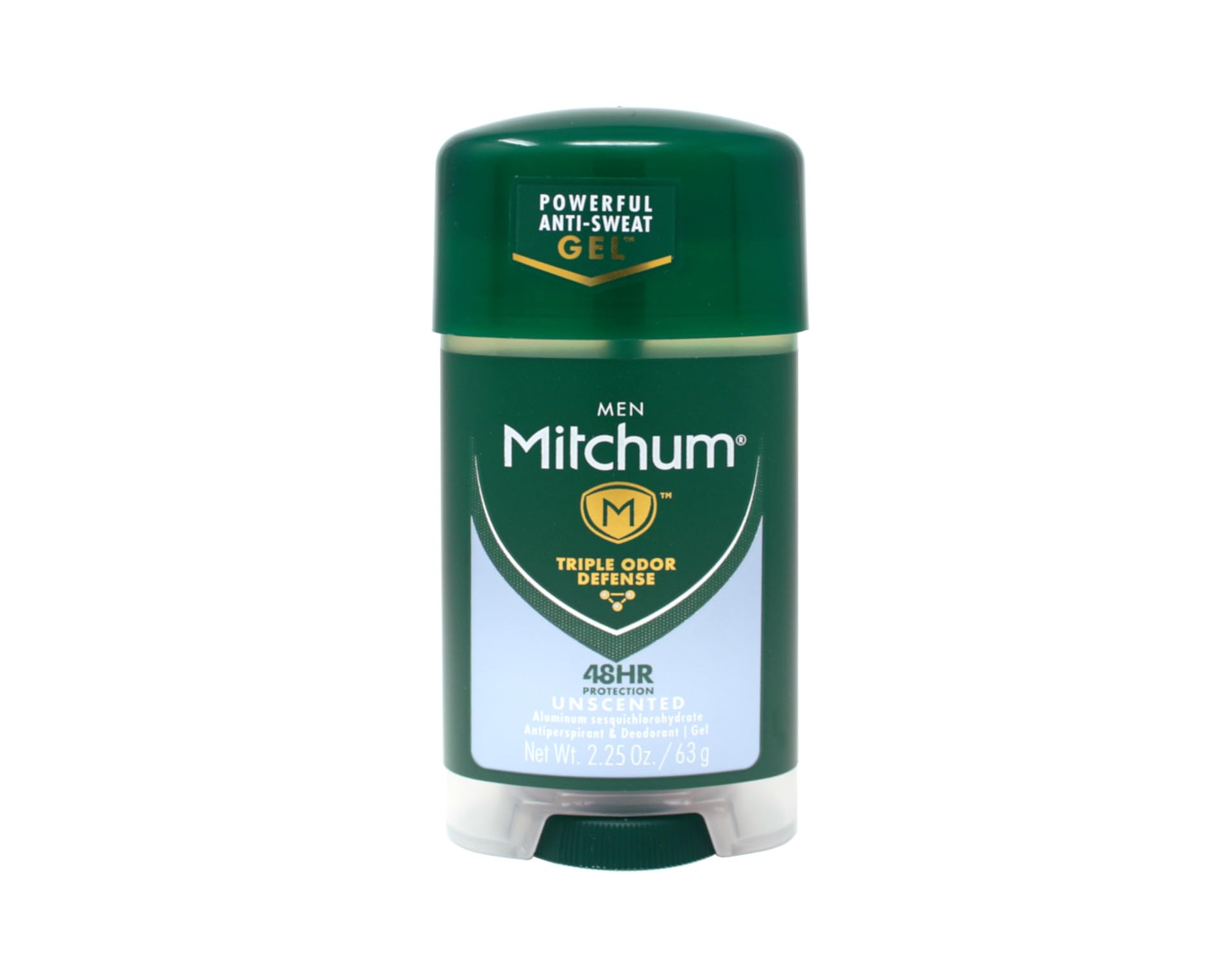 Mitchum Clear Gel Unscented Anti-Perspirant & Deodorant for Men - 2.25 oz (3 Pack)