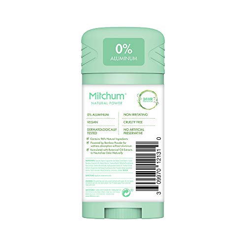 Mitchum Natural Power Deodorant for Women - Eucalyptus, Aluminum-Free, 24 Hour Protection, 2.7 oz