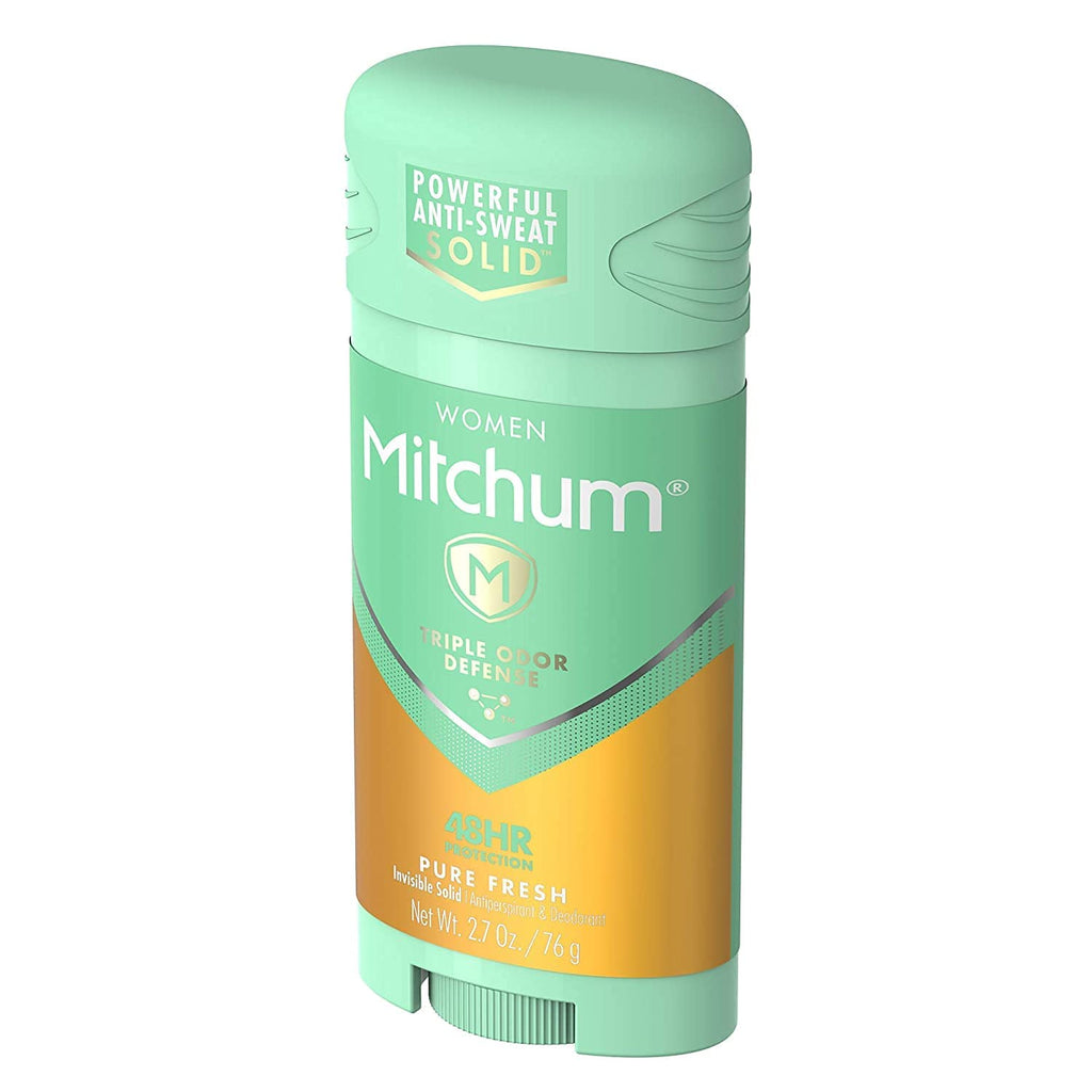 Mitchum Women Triple Odor Defense Invisible Solid 48HR Antiperspirant & Deodorant – Pure Fresh, 2.7 oz (3 Pack)