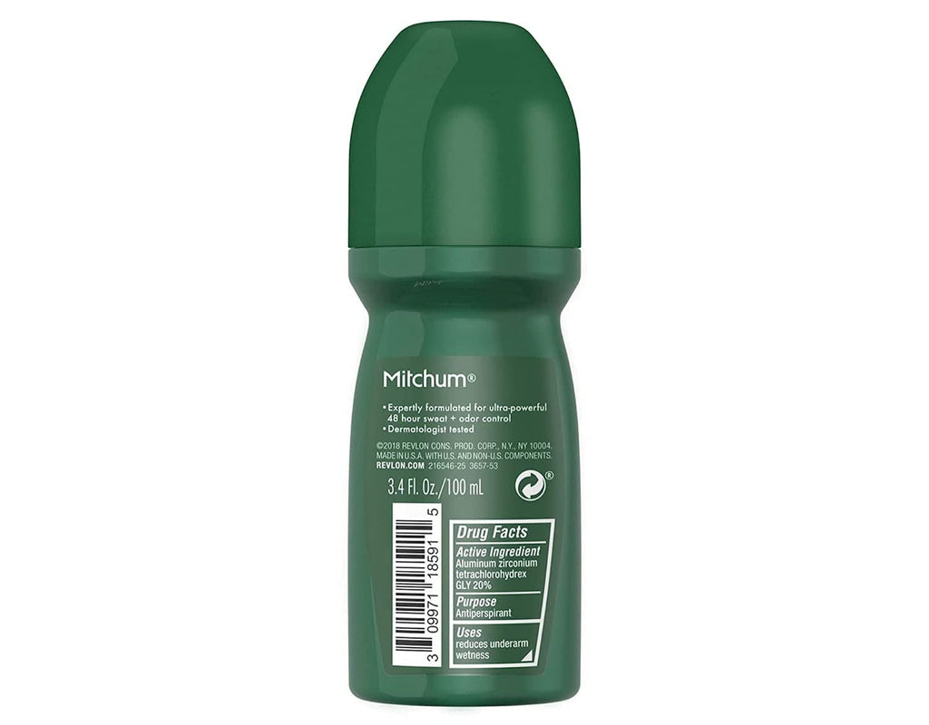 Mitchum Invisible Unscented Roll-On Anti-Perspirant & Deodorant — Pack of 3