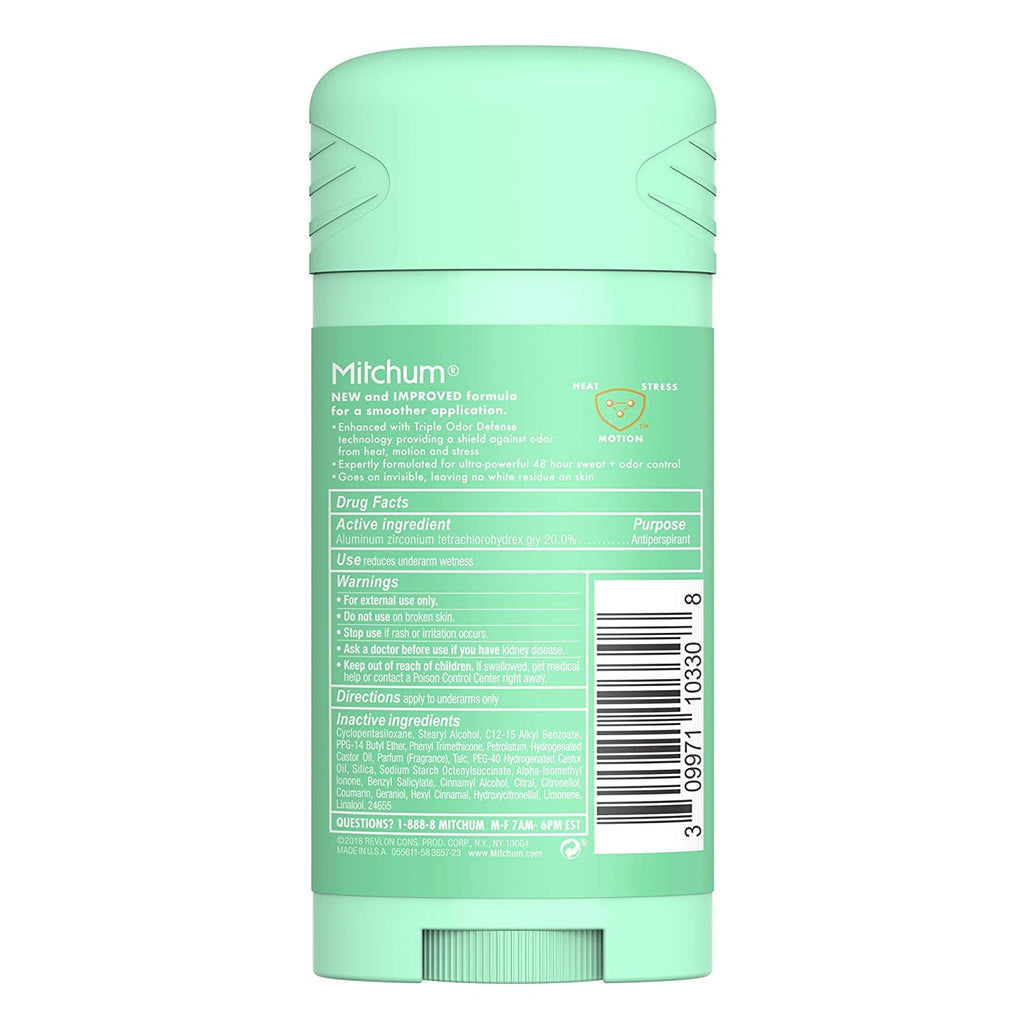 Mitchum For Women Triple Odor Defense Invisible Solid Antiperspirant – Pack of 2