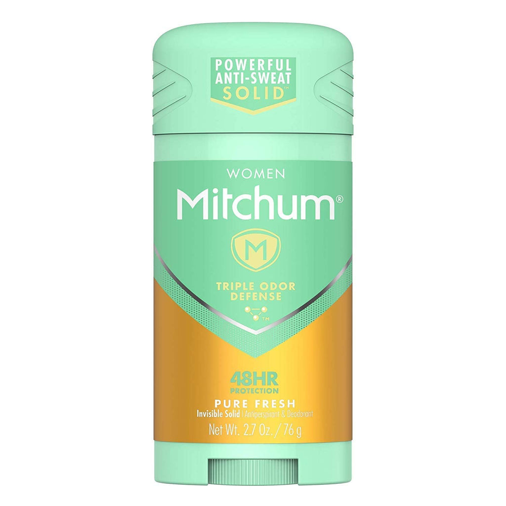 Mitchum Women Triple Odor Defense Invisible Solid 48HR Antiperspirant & Deodorant – Pure Fresh, 2.7 oz (3 Pack)