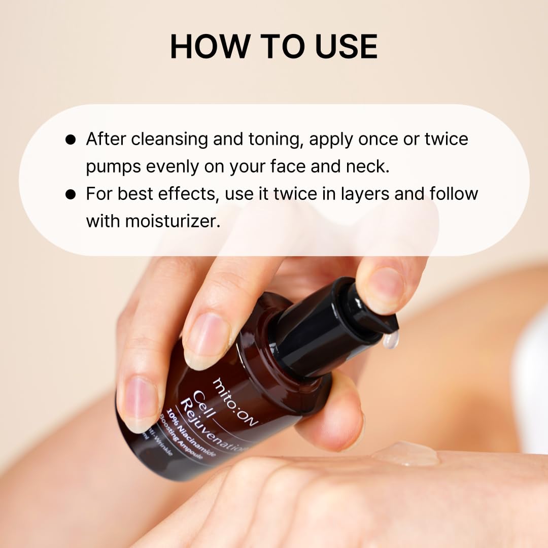 Mito-on Cell Rejuvenation Serum – 30ml | Niacinamide 10% + Centella & EGF | Anti-Aging by mito:ON
