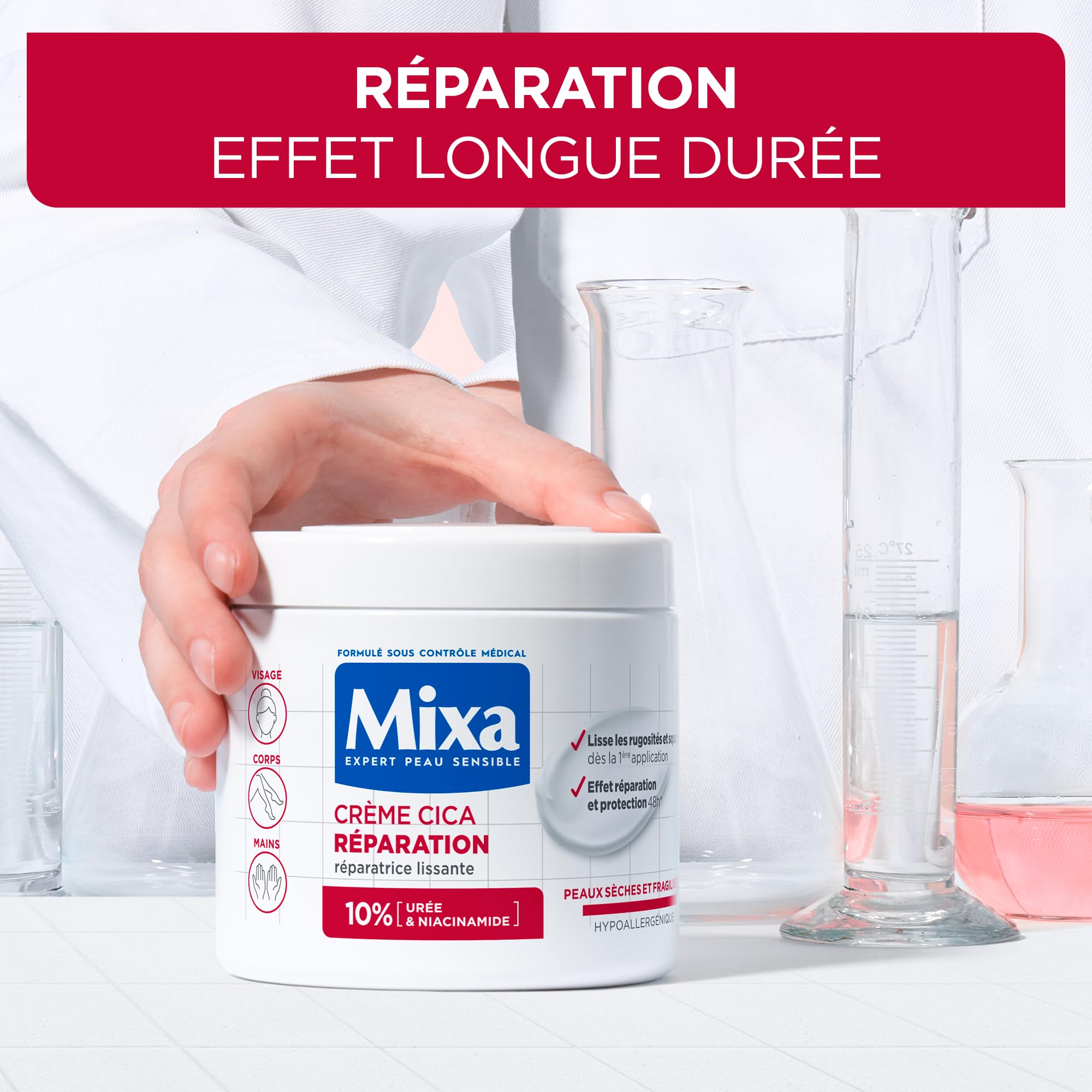 Mixa Cica Repair Cream 400ml – Hypoallergenic Hydration & Repair for Dry Skin