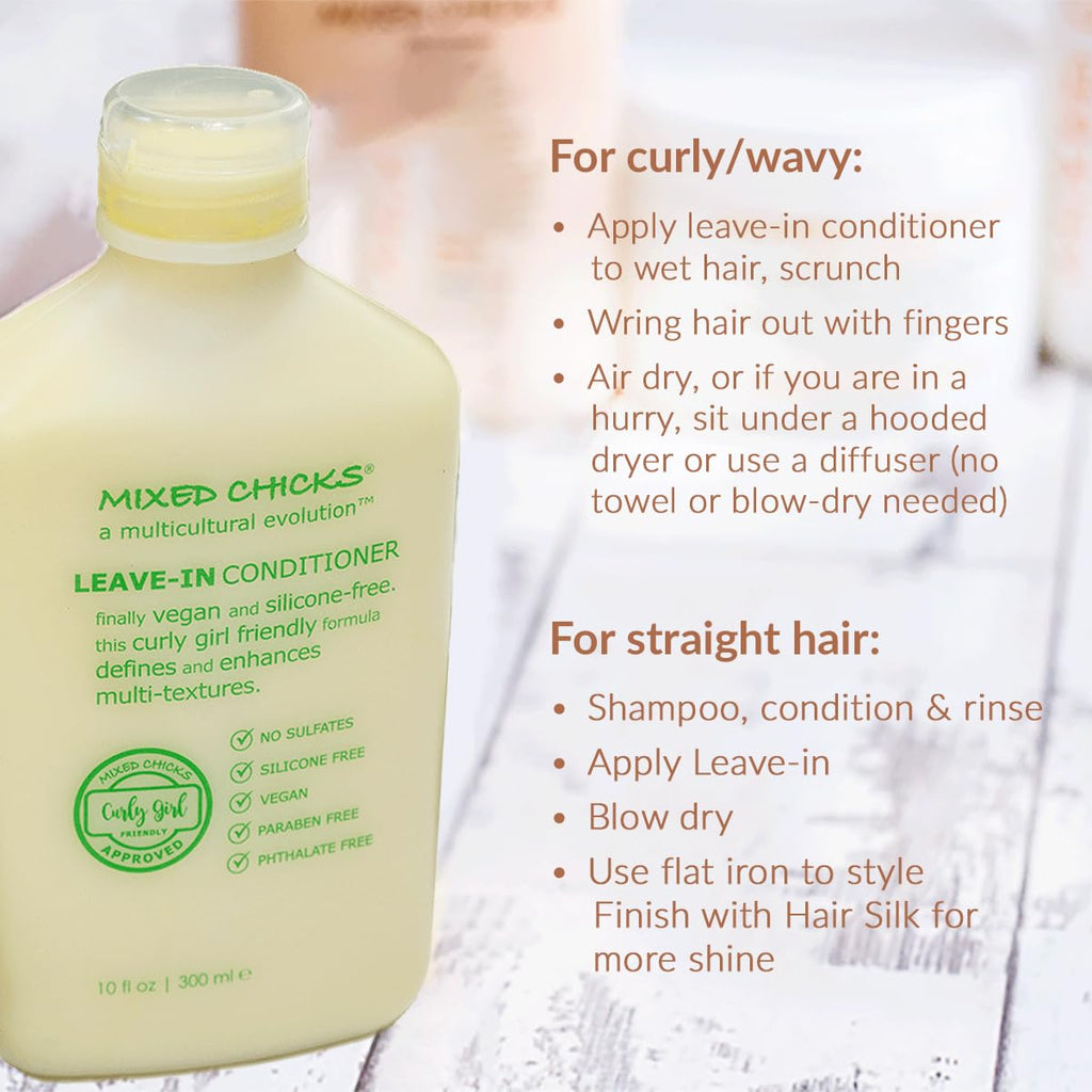 Mixed Chicks Curly Friendly Leave-In Conditioner – Lightweight Hydration for Curls, 10 oz
