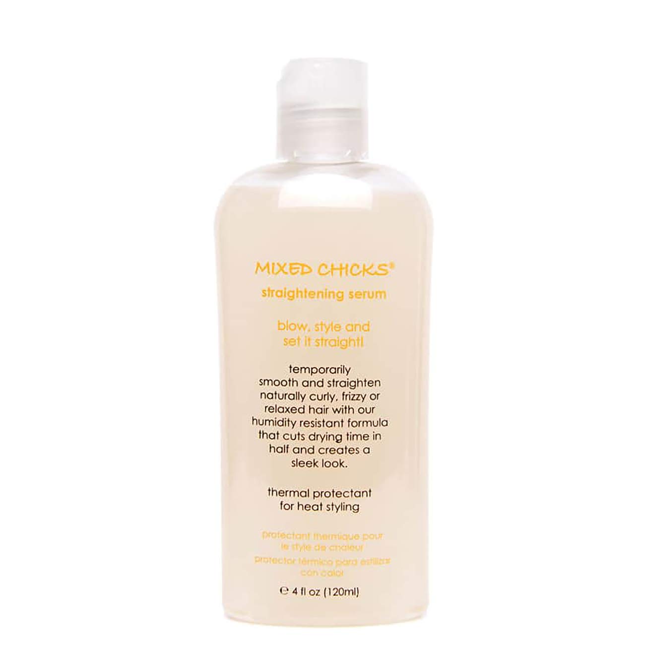 Mixed Chicks Straightening Serum – Thermal Protection for Heat Styling (Pack of 2) – 4 fl oz / 120 ml