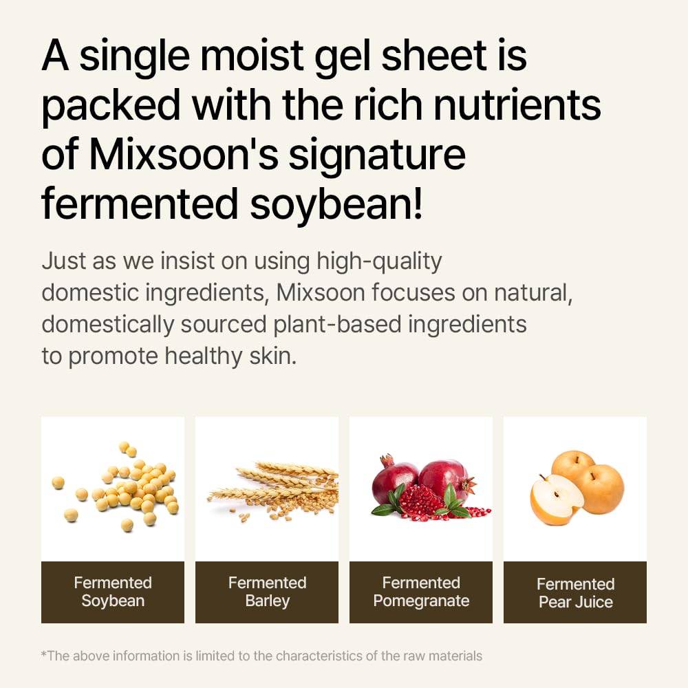 Mixsoon Bean Collagen Hydrogel Mask – Hydration, Firming & Soothing (3ea, 35g)