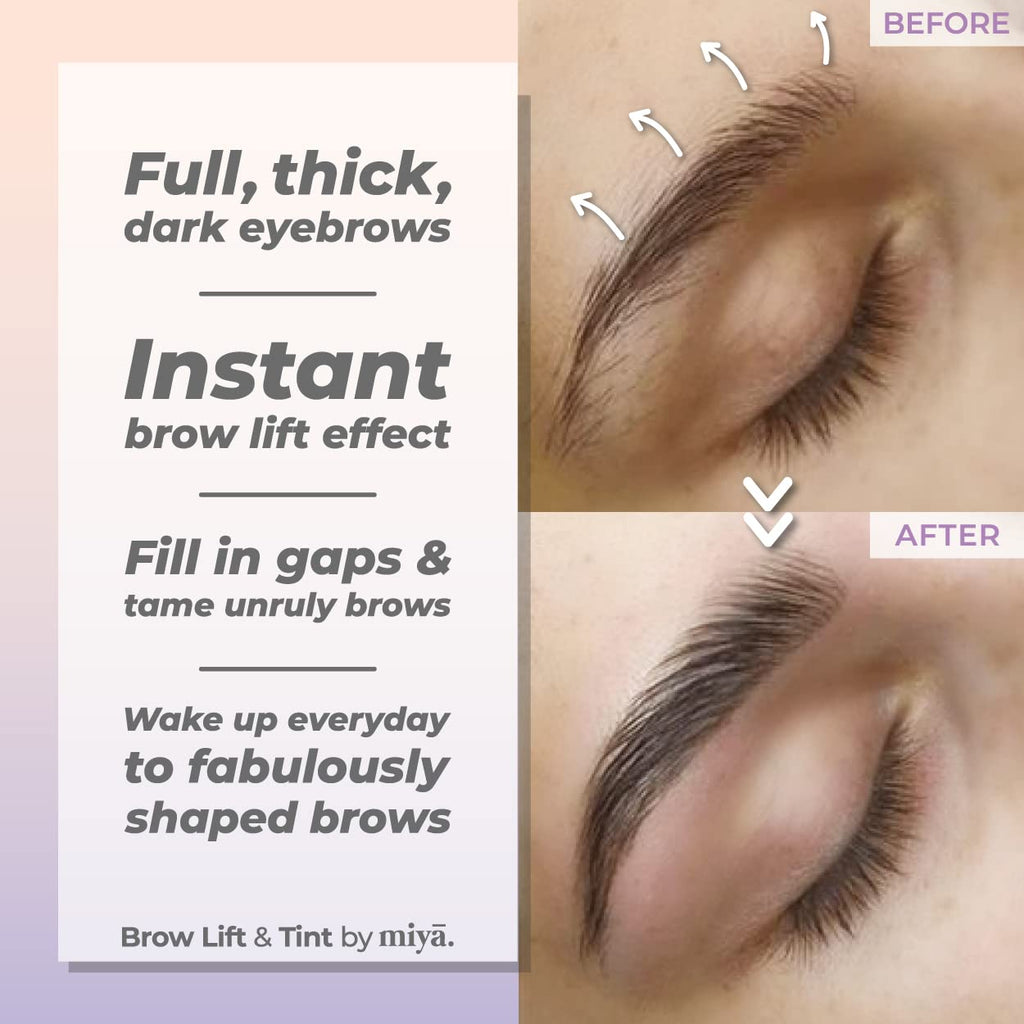 MIYA LASH Lift & Brow Lamination Kit – Keratin Lash Lift & LVL Brow Treatment for Dark, Voluminous Lashes and Brows | Up to 6 Weeks