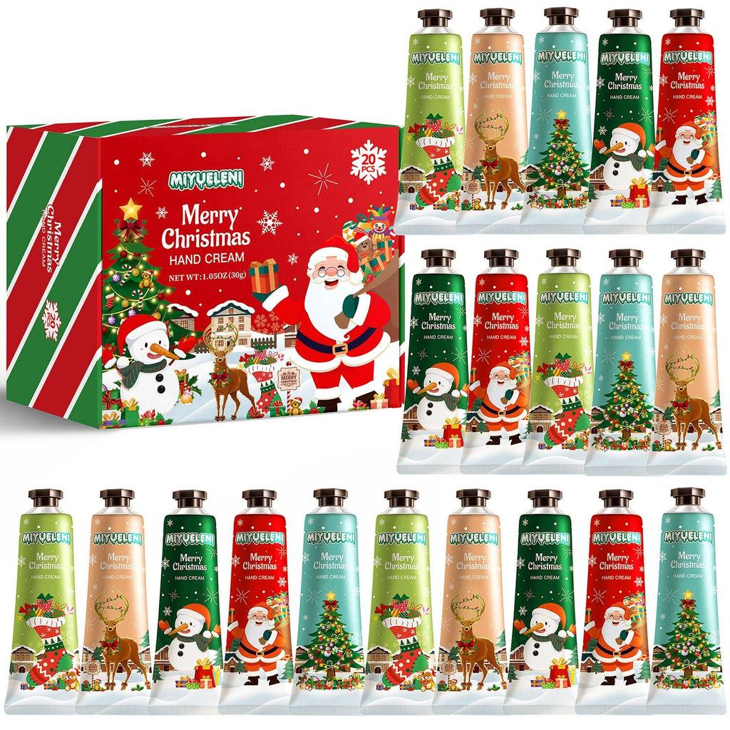 MIYUELENI 20-Pack Christmas Hand Lotion Set – Moisturizing Mini 30ml Gifts